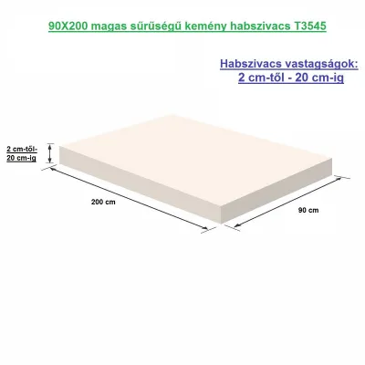 90X200 magas sűrűségű kemény habszivacs