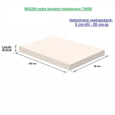90X200 extra kemény habszivacs