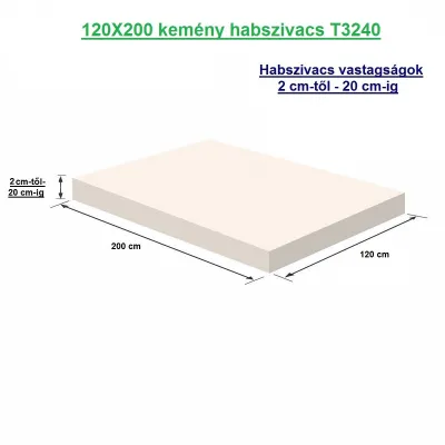 120X200 kemény habszivacs