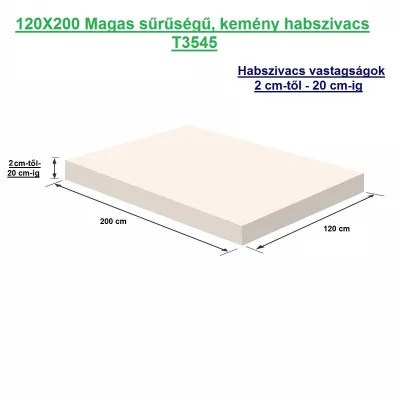 120X200 kemény habszivacs