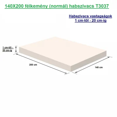 140X200 félkemény (normál) habszivacs