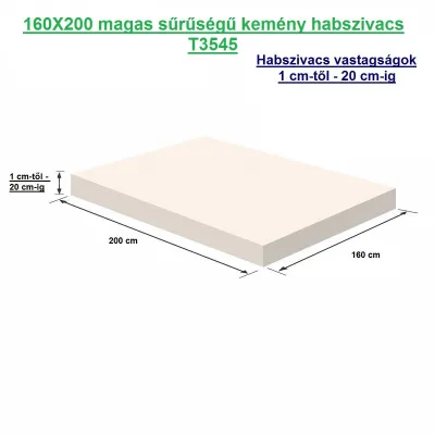160X200 magas sűrűségű kemény habszivacs