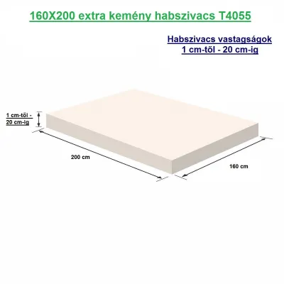 160X200 extra kemény habszivacs