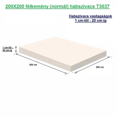 200X200 félkemény (normál) habszivacs