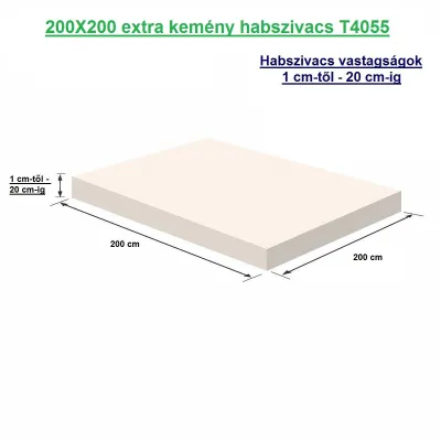 200X200 extra kemény habszivacs